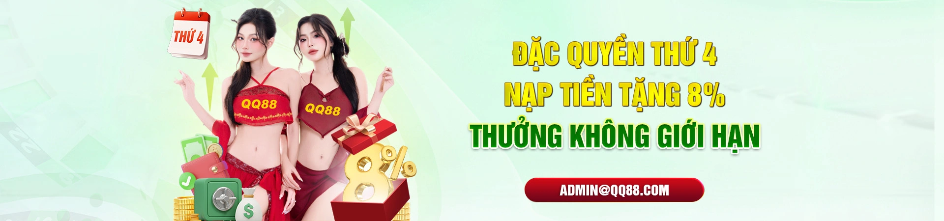 Đặc quyền thứ 4 nạp tiền tặng 8% - Thưởng k giới hạn tại QQ88